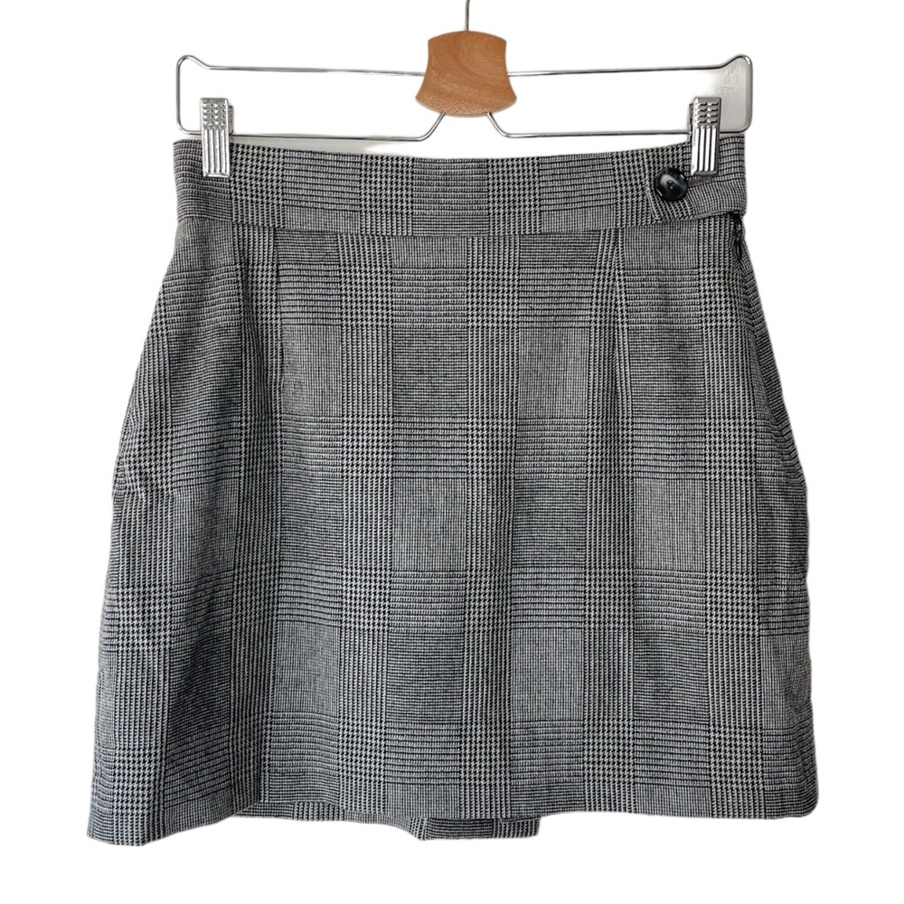 Rouje Gray Glen Plaid Mini Skirt